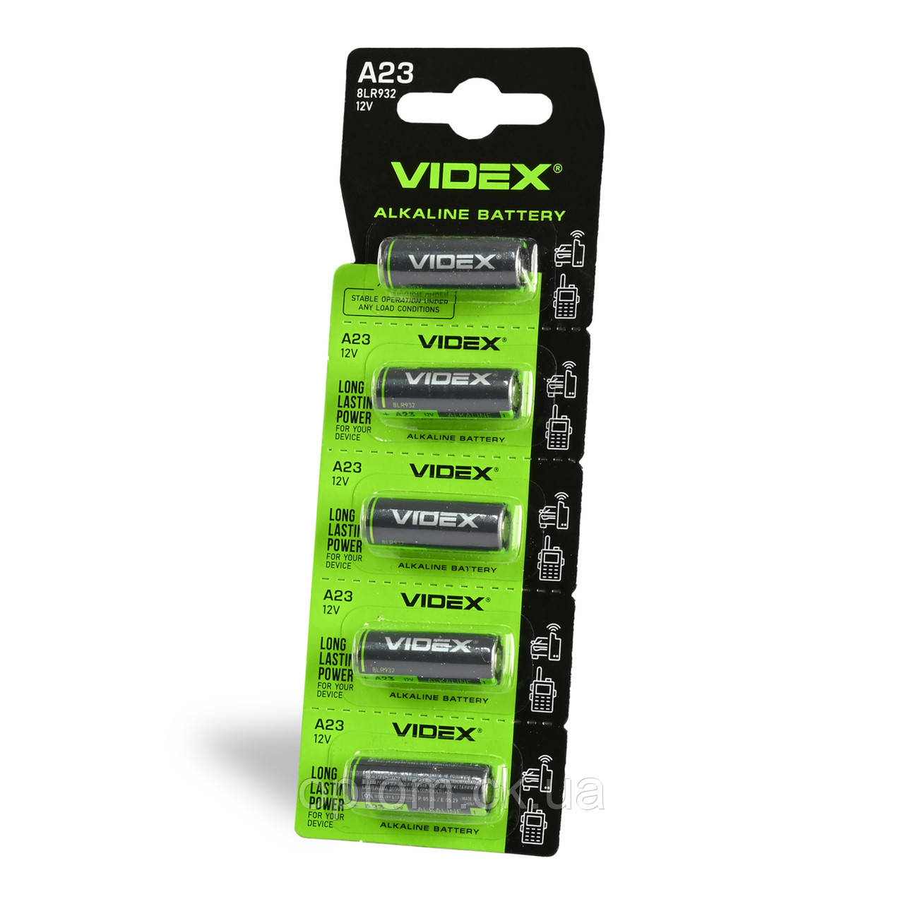 Батарейка Videx A23/E23A/8LR932 (12V)