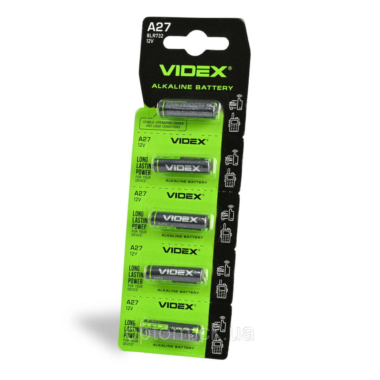 Батарейка Videx A27/8LR732 (12V)