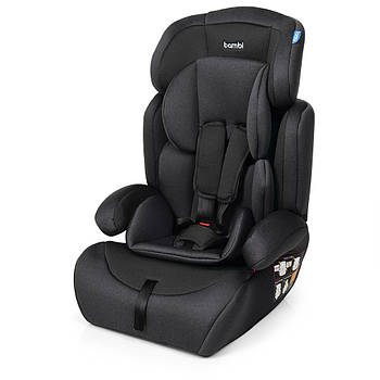 Автокрісло з бустером (група 1-2-3, 9-36кг) Bambi M 3546 Black-1 Чорний