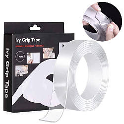 Багаторазова стрічка кріплення IVY GRIP TAPE, 1 M / Надсильна двостороння клейка стрічка скотч