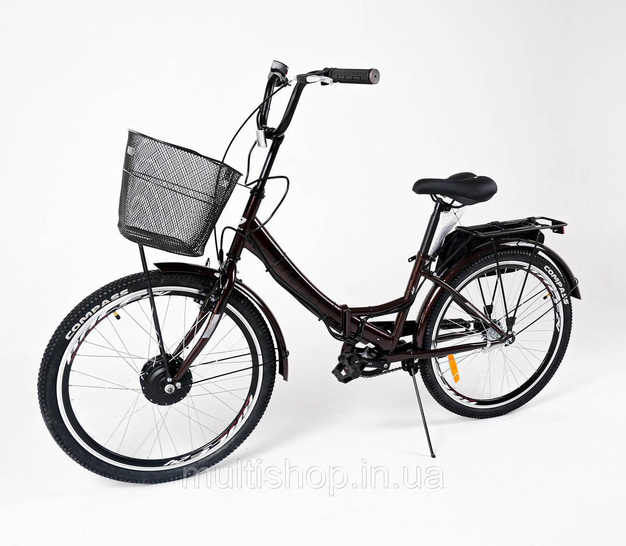 Електровелосипед Crosser Smart 24" (500W 36V 13,2Ah) КОРИЧНЕВИЙ