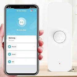 Бездротовий Wi-Fi датчик руху, від батарейок, P01 / Розумний інфрачервоний датчик руху для дому