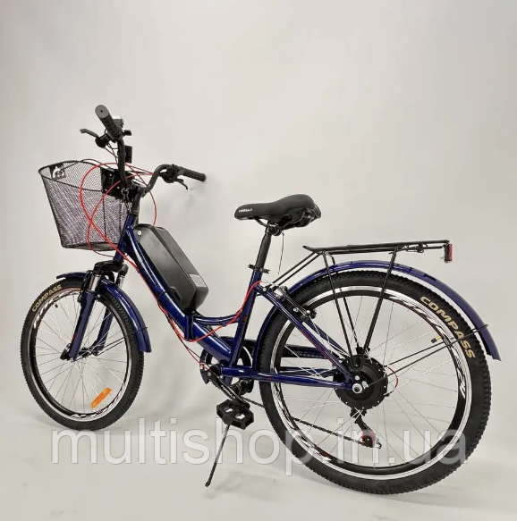 Електровелосипед Crosser Smart 24" (500W 36V 16Ah) СИНІЙ