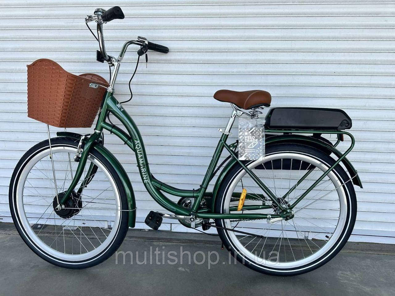 Електровелосипед Crosser Smart 24" (500W 36V 16Ah) Зелений металік