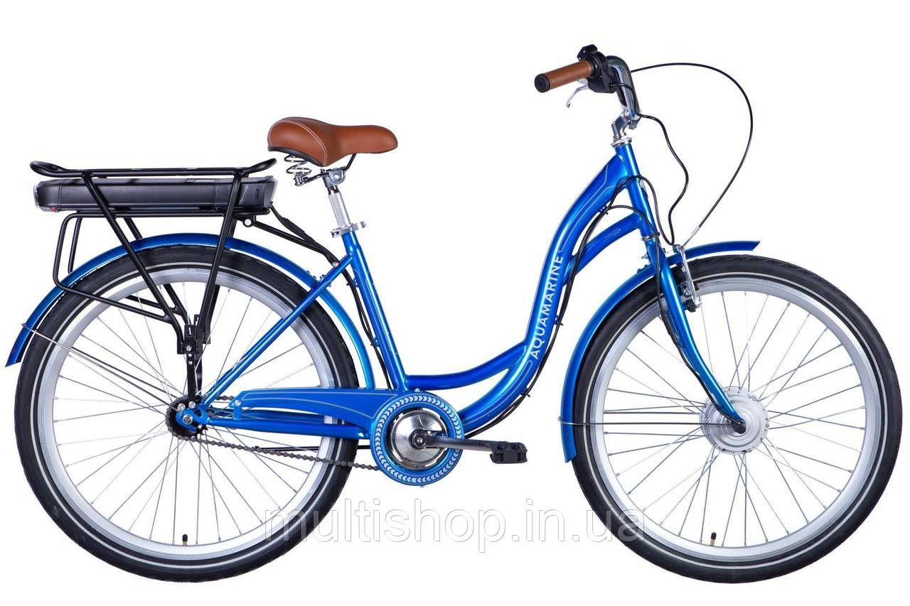 Електровелосипед Dorozhnik Akvamarin 26" (500W 36V 16Ah) ПЛАСТИКОВИЙ БОКС 2024