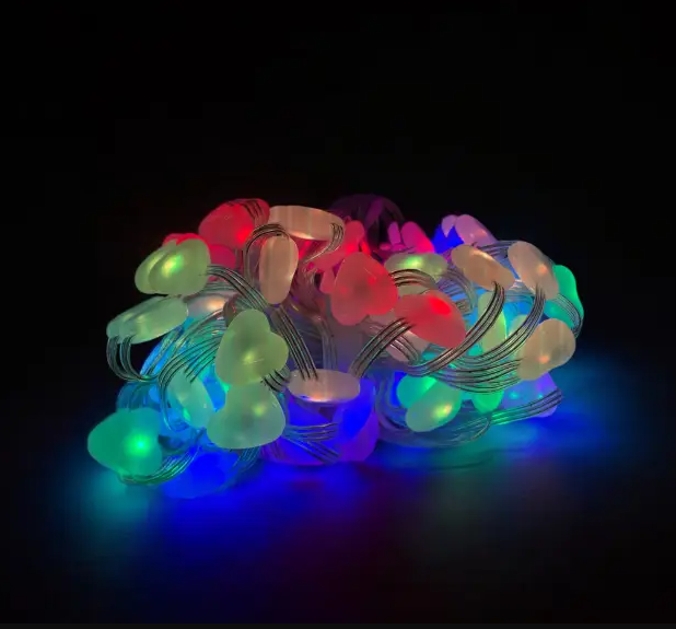 Гірлянда Розумна 5метрів світлодіодна Dream collor 33LED  великі Серце MultiRGB USB управління від смартфона, фото 1