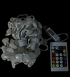 Гірлянда Розумна 5метрів світлодіодна Dream collor 33LED  великі Серце MultiRGB USB управління від смартфона, фото 3