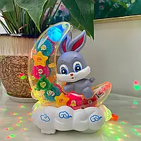 Дитячий музичний нічник Зайчика на Місяці Moon Rabbit, нічник з підсвічуванням та світловими ефектами для дітей