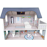 Ляльковий будиночок дерев'яний FreeOn (3 поверхи, стіл, два стільці, ліжко, туалет, крісло, лампа, качалка) 47306, фото 3