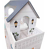 Ляльковий будиночок дерев'яний FreeOn (3 поверхи, стіл, два стільці, ліжко, туалет, крісло, лампа, качалка) 47306, фото 5