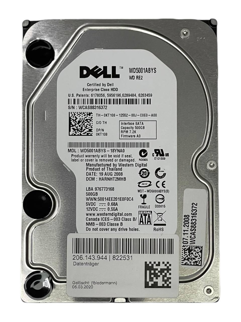 Жорсткий диск 3.5" 500GB Western Digital RE2 | WD5001ABYS | 7200 об/мин | SATA III Б/В