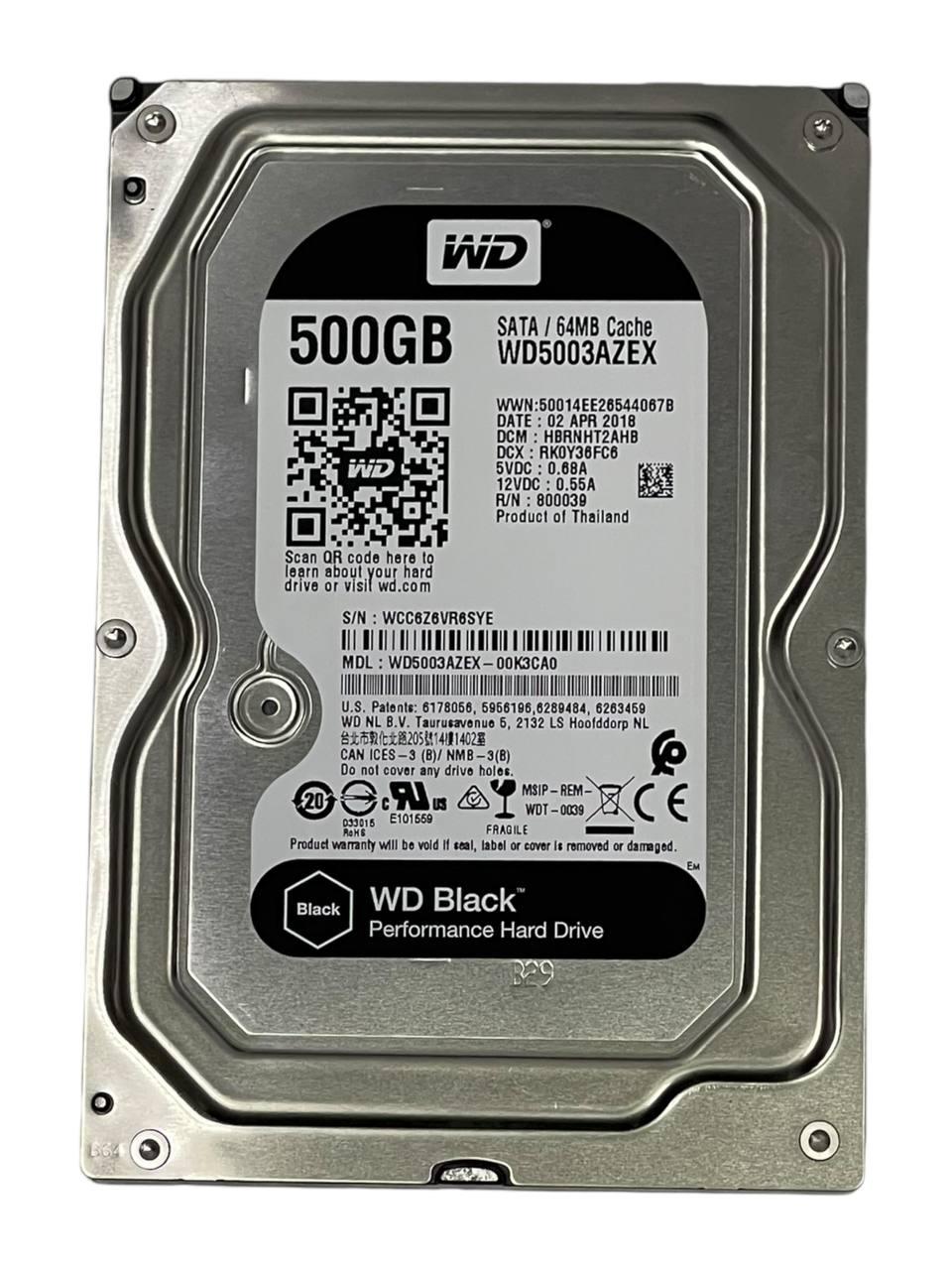 Жорсткий диск 3.5" 500GB Western Digital | WD5003AZEX | 7200 об/хв | 64MB | SATA III Б/В