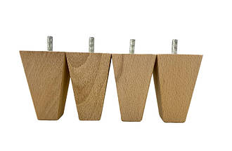 Комплект меблевих деревяних ніжок 10 см у формі піраміди