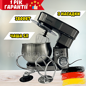 Тістоміс планетарний 3800 Вт Rainberg тістомісильна машина, тістоміс для дому 3 насадки Німеччина