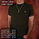 Комплект! Срібна цепочка з хрестиком. Срібний хрестик із золотими пластинами і срібна цепочка чоловіча бісмарк. 60 см, фото 8