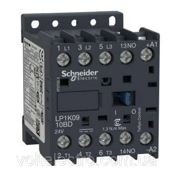 Контактор Schneider Electric TeSys K 3P, 9A, 1NO, 24V, DC
