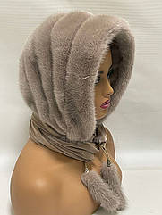 Жіноча хустка з норки, "Моко".