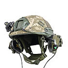 Повний комплект Тактичний балістичний шолом Навушники Ліхтарик Кріплення Чебурашка Кавер
