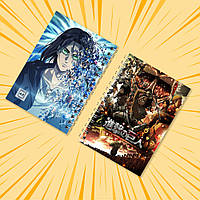 Блокнот А6 пружина 48 л. клітина Attack on Titan 003