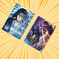 Блокнот А6 пружина 48 л. клітина Attack on Titan 005