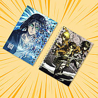 Блокнот А6 пружина 48 л. клітина Attack on Titan 008