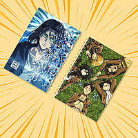 Блокнот А6 пружина 48 л. клітина Attack on Titan 012