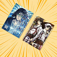 Блокнот А6 пружина 48 л. клітина Attack on Titan 015