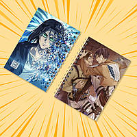 Блокнот А6 пружина 48 л. клітина Attack on Titan 017