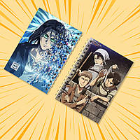 Блокнот А6 пружина 48 л. клітина Attack on Titan 019