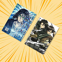 Блокнот А6 пружина 48 л. клітина Attack on Titan 020