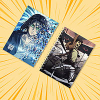 Блокнот А6 пружина 48 л. клітина Attack on Titan 021