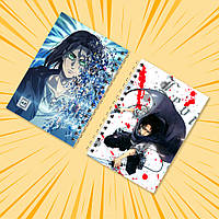 Блокнот А6 пружина 48 л. клітина Attack on Titan 023