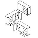 Комод Стемма KOM2D4S з ЛДСП Дуб делано темний Gerbor, фото 2
