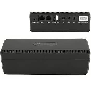 Джерело безперебійного живлення для роутера Mini UPS на 10400 mAh на 5V 9V 12V Power Bank для роутера