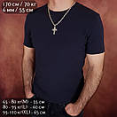 Товста срібна цепочка з хрестиком. Чоловічий ланцюг якір та кулон хрестик срібло 925. 55 см, фото 2