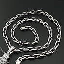 Товста срібна цепочка з хрестиком. Чоловічий ланцюг якір та кулон хрестик срібло 925. 55 см, фото 10