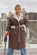 Жіноча дублянка екошкіра, фото 3