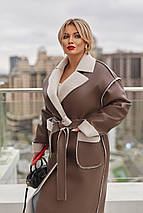 Жіноча дублянка екошкіра, фото 2