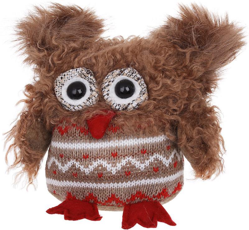 Іграшка м'яка "Плюшева Совушка" 17см greenpharm, світло-коричневий, фото 1