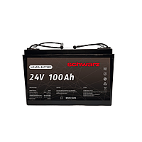 Акумулятор LiFePo4 (Літій-залізо-фосфатні) Schwarz 24V 100Ah BMS