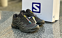 Чоловічі Термо кросівки Salomon XT-6 Gore-Tex black зимние Саломон Гортекс чорні теплі водостійкі осінь зима