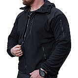 Флісовая кофта вафелька SHARK SKIN чорна, фото 2