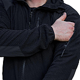 Флісовая кофта вафелька SHARK SKIN чорна, фото 5