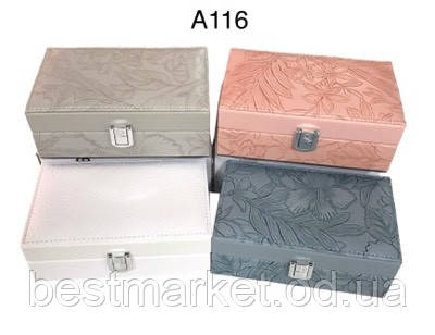 Скринька для прикрас N A 116 скринь для біжутерії, органайзер для прикрас, валіза комодів, сережок, ко, фото 1