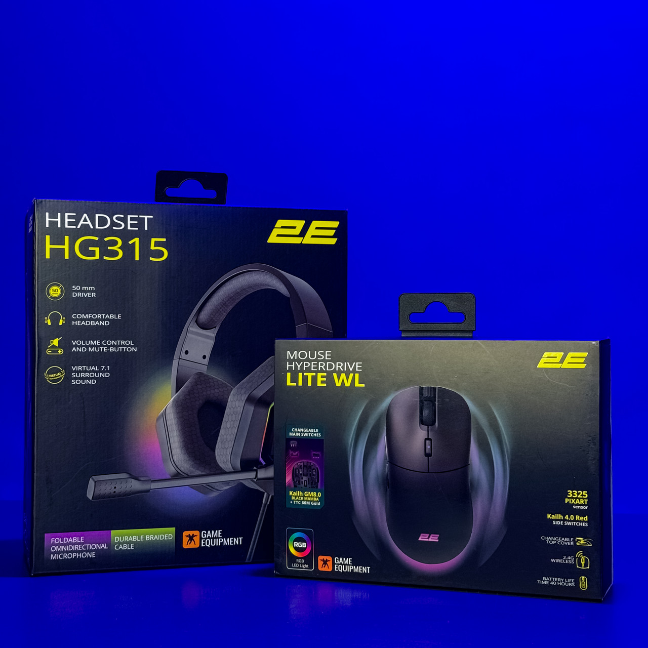 Комлект: бездротова гарнітура HG360 + бездротова Миша 2Е HyperDrive