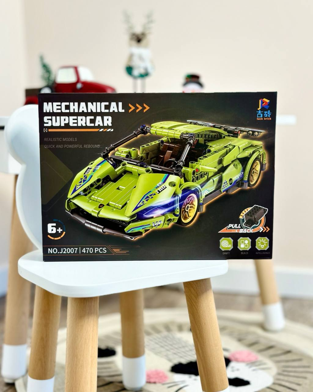 Конструктор J 2007 “Машинка для перегонів”, 470 деталей, інерція, в коробці, фото 1