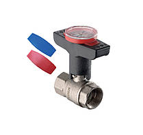 Кран кульовий KOER 3/4" з пластиковою ручкою та термометром