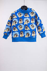 Теплий ясельний джемпер на кнопці тринитка