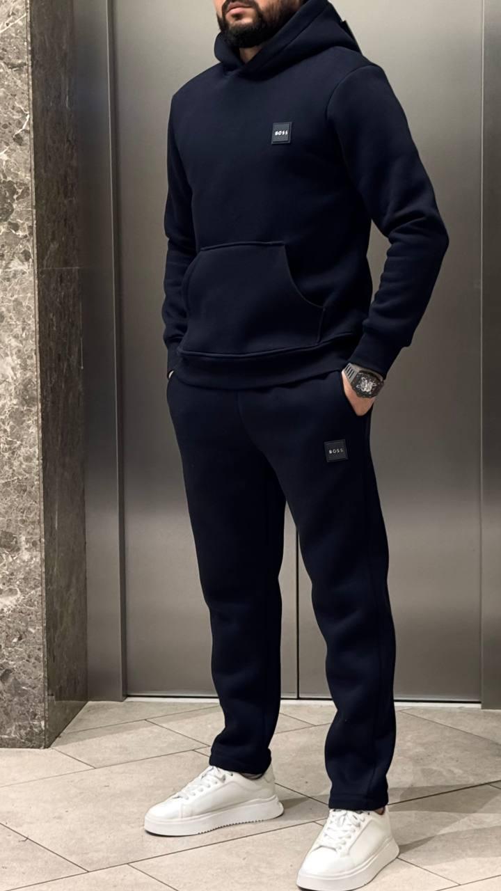 Чоловічий спортивний зимовий костюм HUGO BOSS D12353 темно-синій 3XL, фото 1