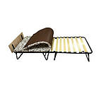 Розкладна тумба-ліжко Венеція з підголівником та ламелями, навантаження до 120 кг, для дому й дачі, фото 2